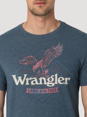 Patriot Eagle - Men's Navy Long-Sleeve Graphic T-Shirt