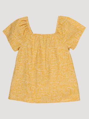 Yellow best sale peasant top