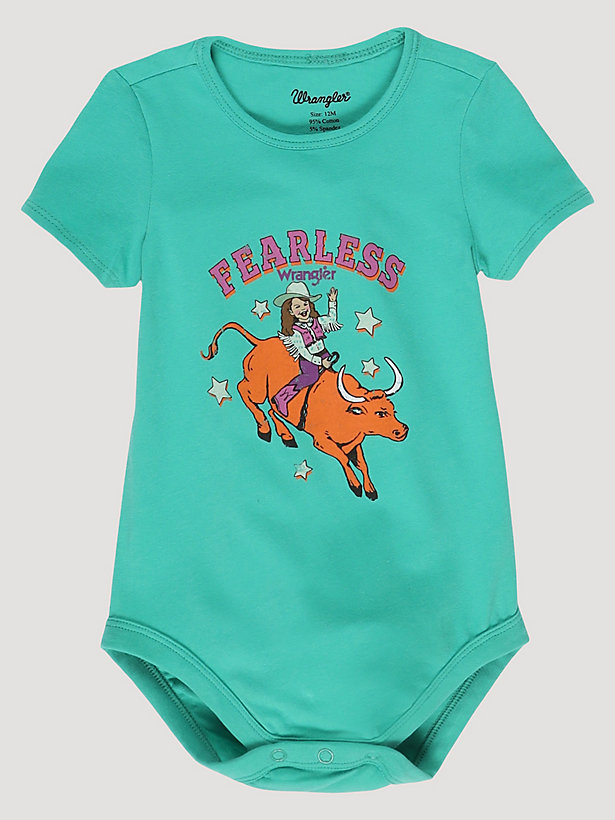 Baby Girl's Fearless Bull Rider Bodysuit
