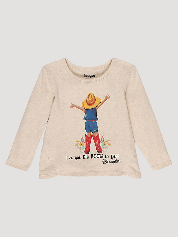 Baby Girl's Long Sleeve Boots to Fill Graphic Tee