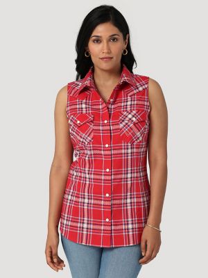 Fitted Slim-fit Pants - Red/plaid - Ladies