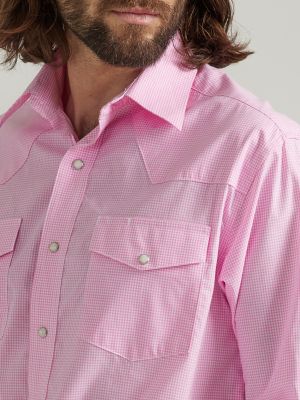 Men's Wrangler Bucking Cancer Western Snap Shirt