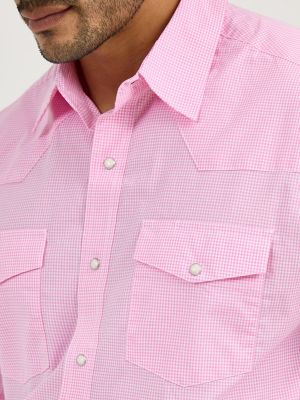 Men's Wrangler Bucking Cancer Western Snap Shirt
