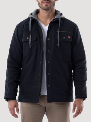 Arriba 48+ imagen wrangler men’s workwear quilted lined shirt jacket