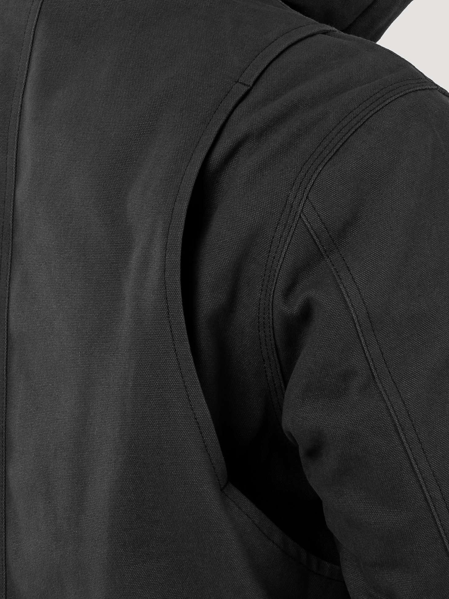 Wrangler® Workwear Sherpa Lined Shirt Jacket in Black alternative view 5