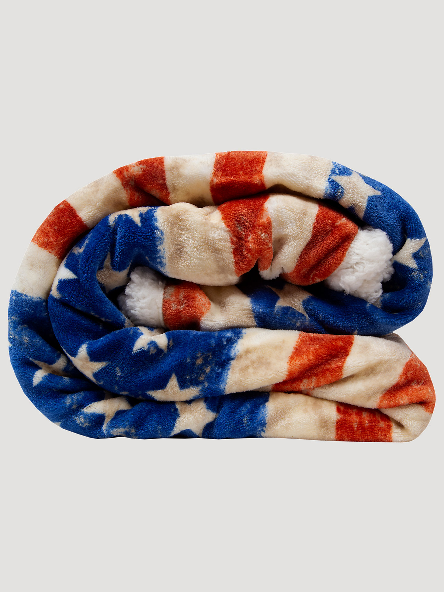 Wrangler Stars & Stripes American Flag Sherpa Fleece Throw Blanket in Multi alternative view 3