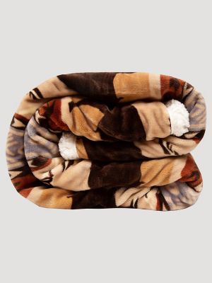 Western Sherpa Blanket, Cowboys Sherpa Blanket