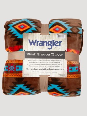 Wrangler Vintage Western Sherpa Throw Pillow