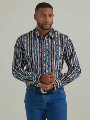 Men's Checotah® Long Sleeve Western Snap Printed Shirt, FAMILY OUTFITTING