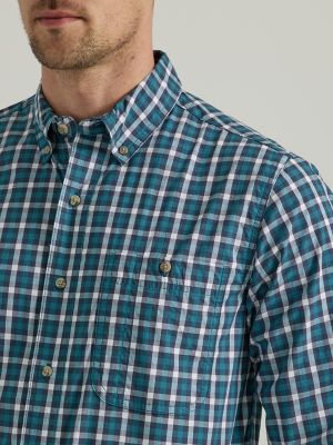 Teal button 2024 down shirt