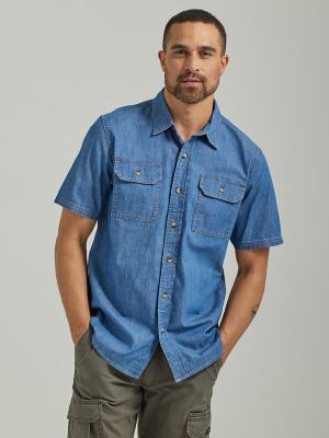 Short-sleeved Denim Shirt