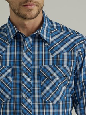 Men's Long Sleeve Fashion Western Snap Plaid Shirt | SHIRTS | Wrangler®