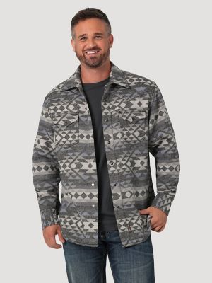 Men's Wrangler Retro® Premium Jacquard Snap Shirt Jacket