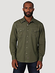 Men's Heathered Button-Down Shirt