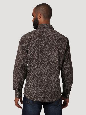 Brown Paisley Print Long Sleeve Shirt -  Canada