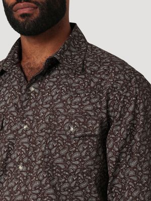 Men's Wrangler Retro Premium Western Snap Print Shirt