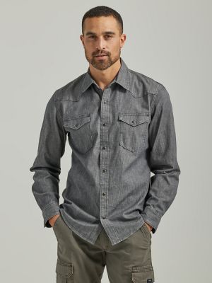 Introducir 52+ imagen grey wrangler shirt