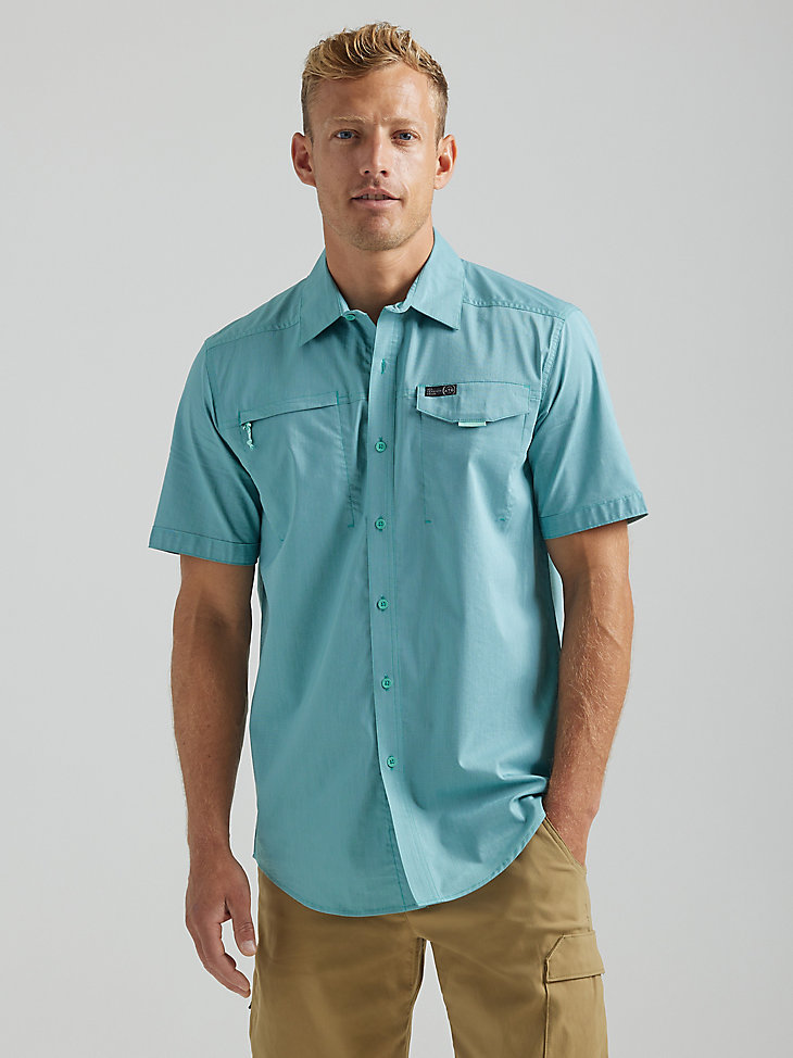 Actualizar 69+ imagen atg by wrangler men’s asymmetric zip pocket short sleeve shirt