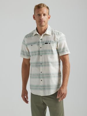 Wrangler Mens 2XT Short Sleeve Fishing Shirt Green Nylon Big & Tall  Sporting 