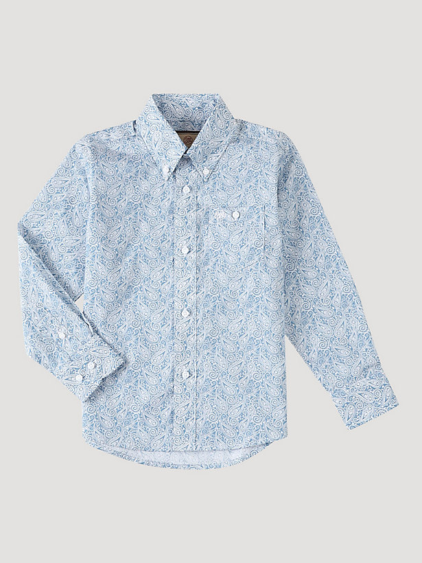 Boy's Classic Button-Down Print Shirt
