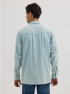 Men's Long Sleeve Western Denim Shirt