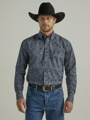 Wrangler® George Strait™ Long Sleeve Button Down One Pocket Shirt
