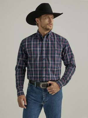 Wrangler® George Strait™ Long Sleeve Button Down One Pocket Shirt | Men ...