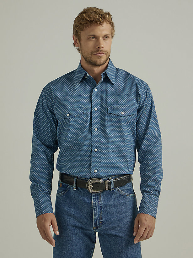 Wrangler® George Strait™ Troubadour Long Sleeve Western Snap Shirt