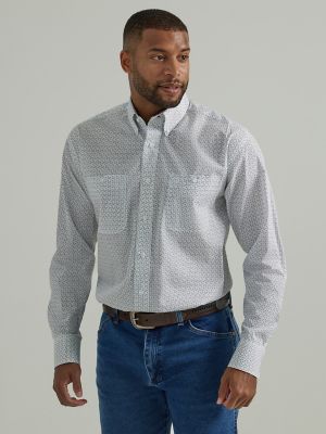 Wrangler® George Strait™ Long Sleeve Button Down Two Pocket Shirt | Men ...