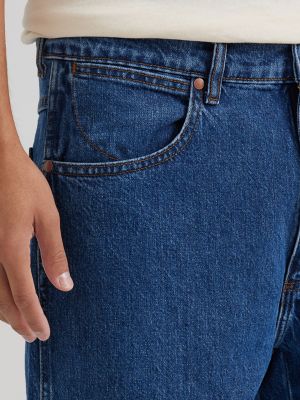 Ripped Trousers Back Starts Tall Girls Blue Denim Loose Pants