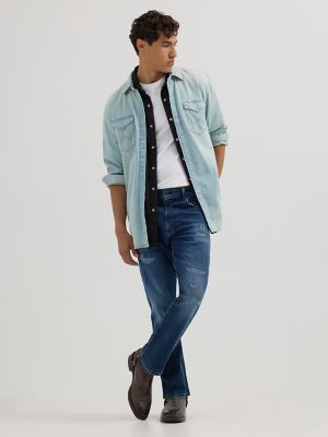 Men's Destructed Bootcut Jean in Rio alternative view 8