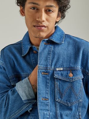 Men's Denim Trucker Jacket in Cowboy Mid Wash