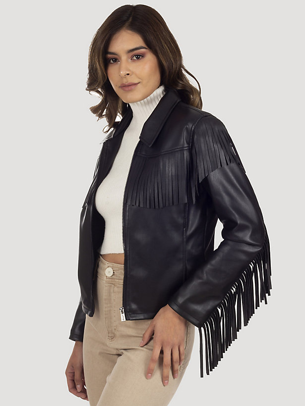 Women's Leather Fringe Jacket