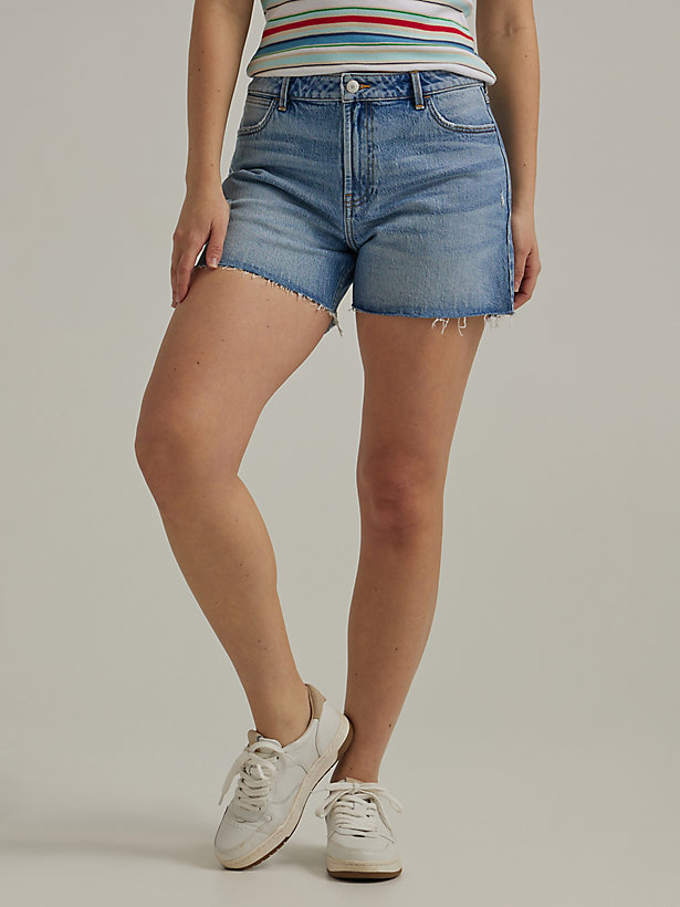 Women's High Rise Mid Thigh Short in Bloom