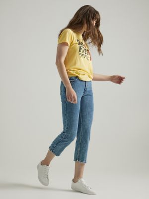 Women's Essential Mid-Rise Straight Leg Jean in Tiffany