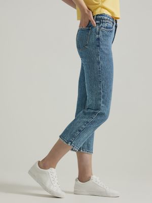 Jeans straight store cropped high rise