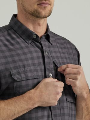 Wrangler button down hot sale work shirts