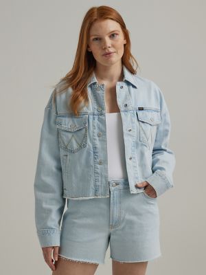 Bleached Denim Boxy Jacket - Women - Ready-to-Wear