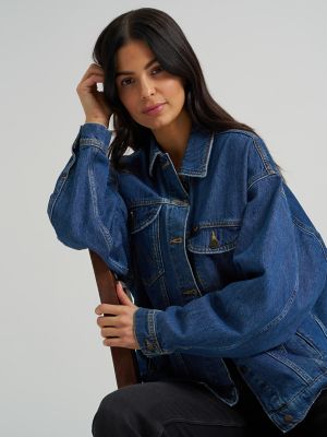 Women's Girlfriend Denim Jacket in Daffodil alternative view 3