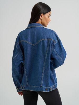 Women's Girlfriend Denim Jacket in Daffodil alternative view 4