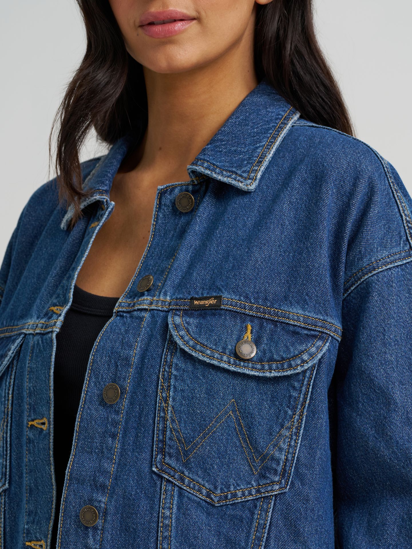 Женская куртка Wrangler Girlfriend Denim Jacket, цвет: Daffodil — фото 9
