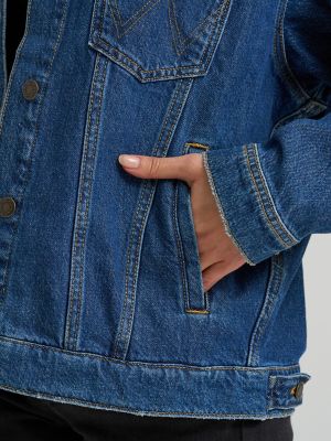 Women's Girlfriend Denim Jacket in Daffodil alternative view 6