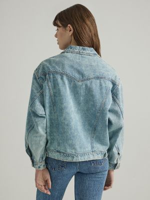 Wrangler Girlfriend Jean Jacket, Womens, Juniors, XS, Icy Blue