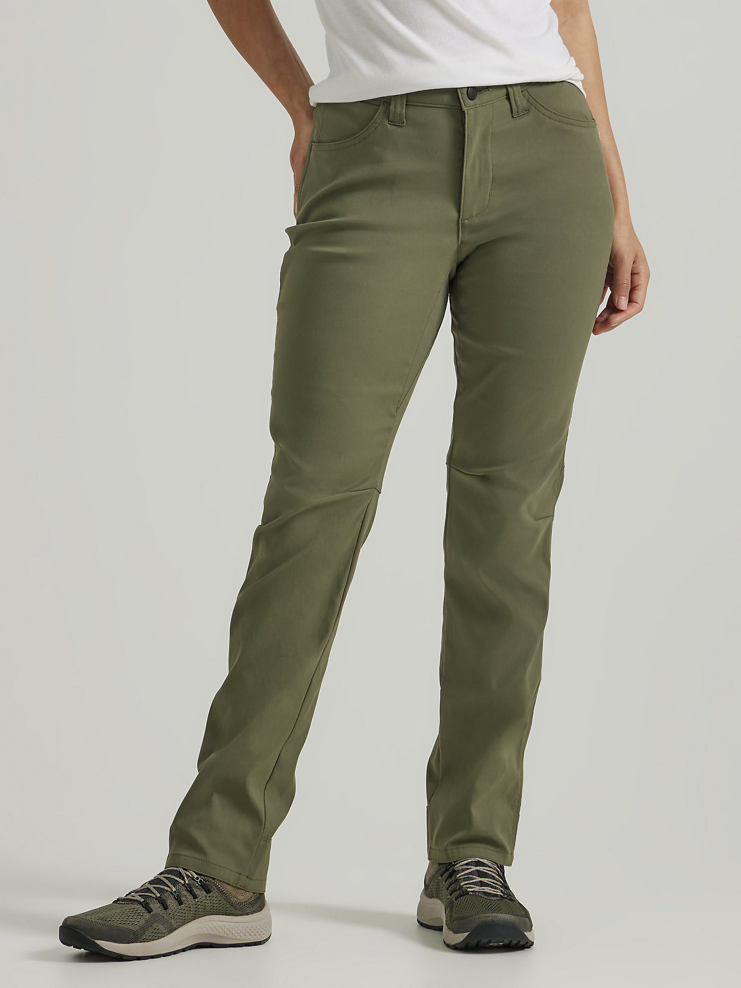 ATG by Wrangler™ Women's Slim Utility Pant in Dusty Olive alternative view 5