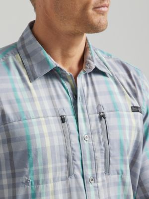 ATG By Wrangler® Men's Horizon Plaid Shirt in Kure Plaid