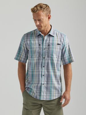 ATG By Wrangler® Men's Horizon Plaid Shirt in Kure Plaid