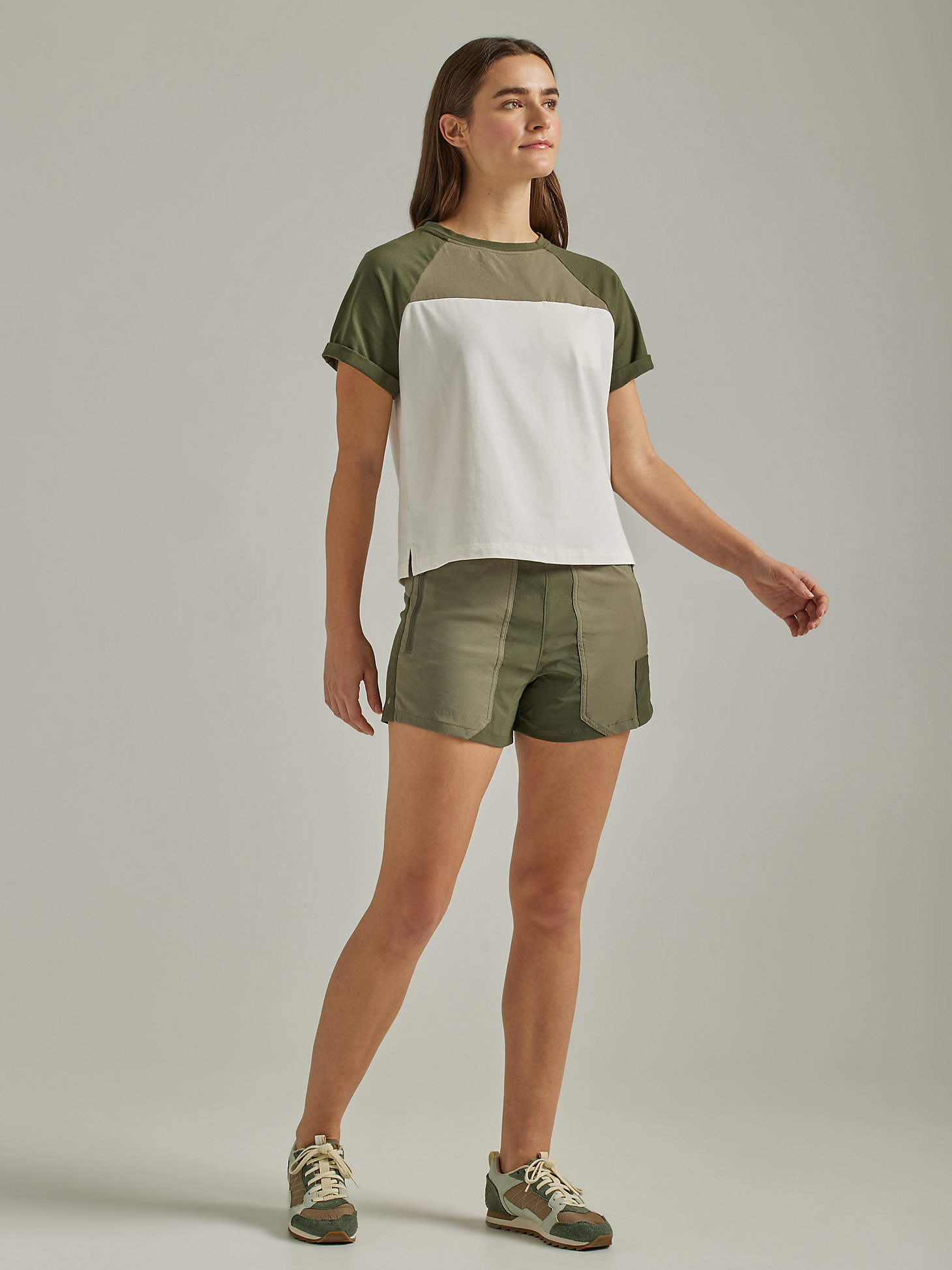 ATG By Wrangler® Women's Compass Tee in Dusty Olive alternative view 4