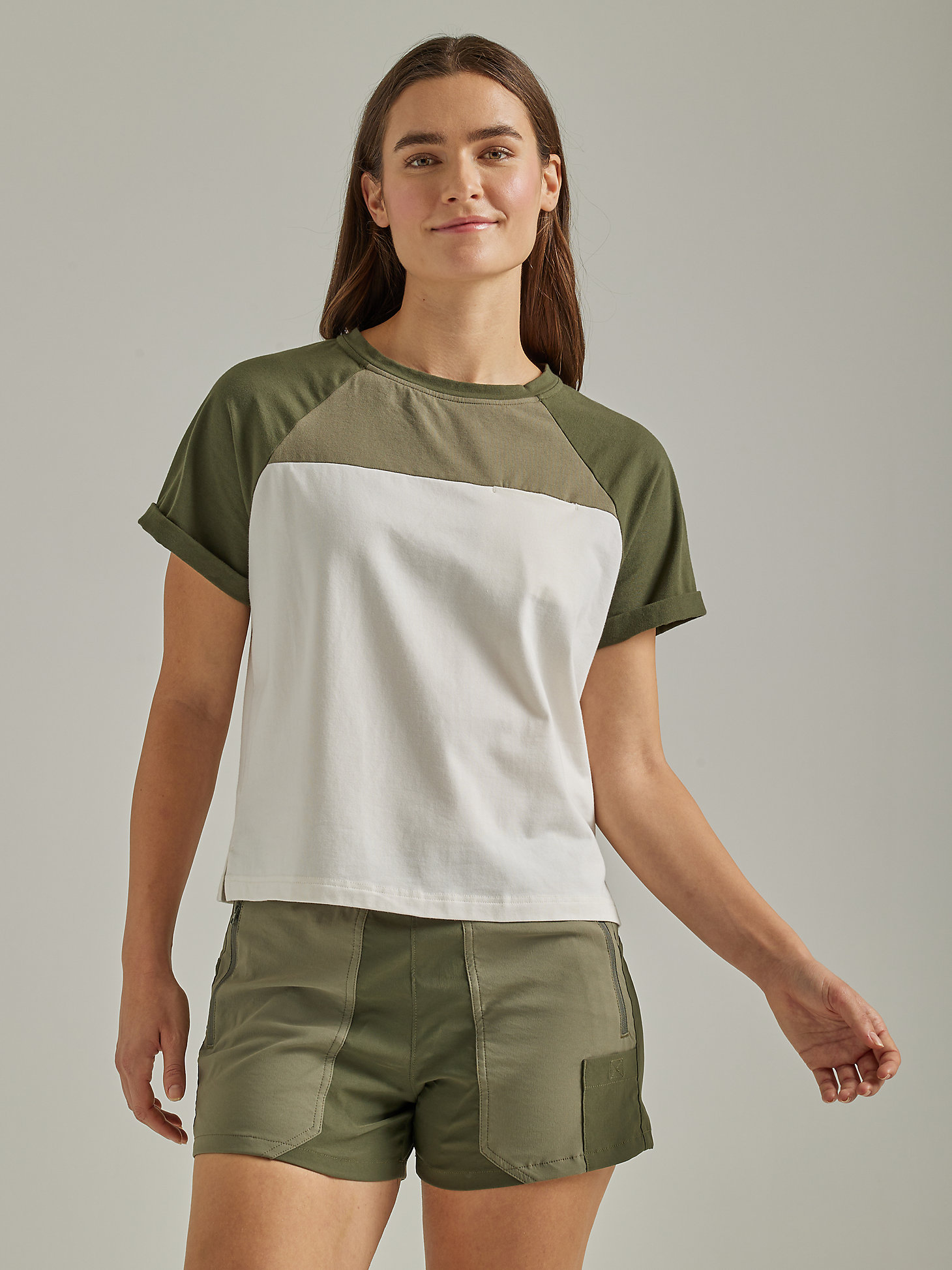 ATG By Wrangler® Women's Compass Tee in Dusty Olive main view