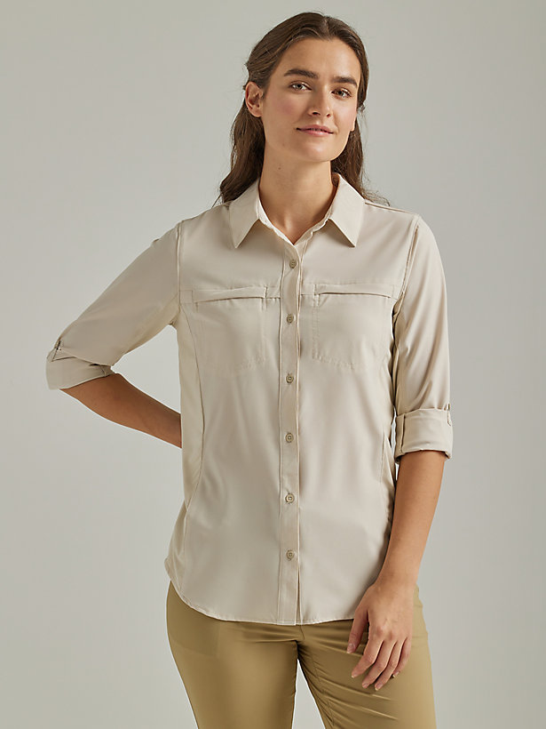 ATG By Wrangler® Women's Trail Shirt in Oatmeal