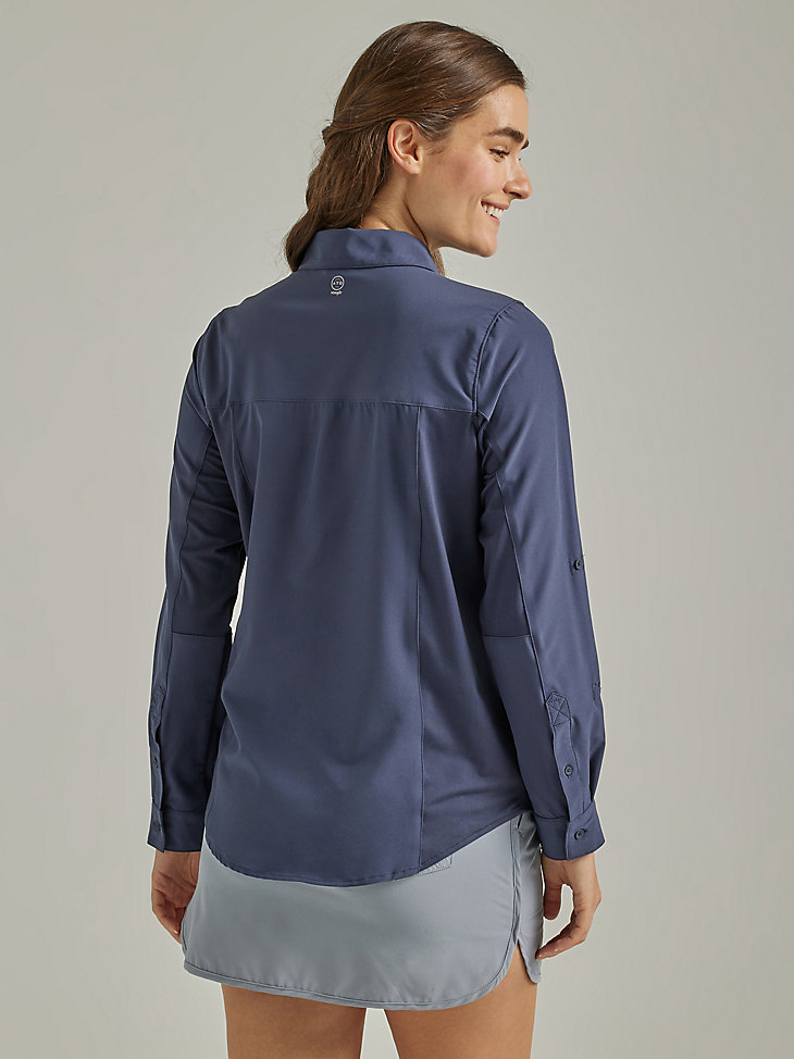 ATG By Wrangler® Women's Trail Shirt in Blue Nights alternative view